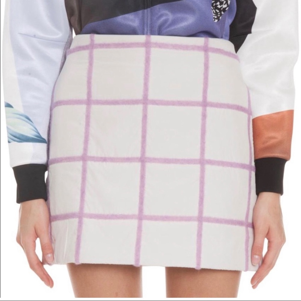 3.1 Phillip Lim quilted skirt white & lavender size 6